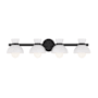 Meridian 4 Light 34" Wide Vanity Light Matte Black