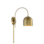 Meridian Single Light 13" Tall Plug-In Wall Sconce Natural Brass