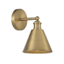 Meridian 10" Tall Wall Sconce Natural Brass