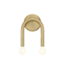 Meridian 2 Light 9" Tall Wall Sconce Natural Brass