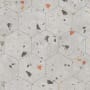Merola Tile Sonar - 9" x 10" Hexagon Floor and Wall Tile - Glossy, Matte Visual - Sold by Carton (11.5 SF/Carton) Silver