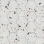 Merola Tile Sonar - 9" x 10" Hexagon Floor and Wall Tile - Glossy, Matte Visual - Sold by Carton (11.5 SF/Carton) White