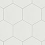 Merola Tile Textile Basic Hex - 9" x 10" Geometric Floor and Wall Tile - Satin Visual - Sold by Carton (11.5 SF/Carton) White
