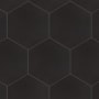 Merola Tile Textile - 19" x 22" Hexagon Floor and Wall Tile - Matte Visual - Sold by Carton (13.2 SF/Carton) Black