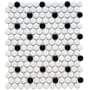 Merola Tile Sample Only of FDXMPM White / Black Dot