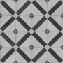 Merola Tile Renaissance - 8" x 8" Square Floor and Wall Tile - Matte Visual - Sold by Carton (6.3 SF/Carton) Indigo Frame