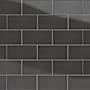 Merola Tile Piscina Glossy - 9" x 20" Rectangle Floor and Wall Tile - Glossy Visual - Sold by Carton (10.64 SF/Carton) Black with BioTech