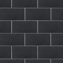 Merola Tile Piscina Brick - 10" x 20" Solid Floor and Wall Tile - Matte Visual - Sold by Carton (10.64 SF/Carton) Matte Nero