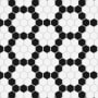 Matte White / Matte Black Hexagon