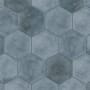 Merola Tile Matter - 8" x 9" Hexagon Floor and Wall Tile - Glossy, Matte Visual - Sold by Carton (3.8 SF/Carton) Blue