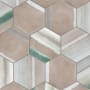 Merola Tile Matter - 8" x 9" Hexagon Floor and Wall Tile - Glossy, Matte Visual - Sold by Carton (3.8 SF/Carton) Taupe Green
