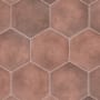 Merola Tile Matter - 8" x 9" Hexagon Floor and Wall Tile - Glossy, Matte Visual - Sold by Carton (3.8 SF/Carton) Red