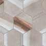 Merola Tile Matter - 8" x 9" Hexagon Floor and Wall Tile - Glossy, Matte Visual - Sold by Carton (3.8 SF/Carton) Taupe Red
