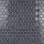 Merola Tile Hudson Due 2" Hex - 11" x 13" Hexagon Penny Floor and Wall Mosaic Tile - Glossy Visual - Sold by Carton (9.7 SF/Carton) Imperial Gray