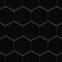 Merola Tile Metro - 4" x 4" Hexagon Geometric Floor and Wall Mosaic Tile - Matte Tile Visual - Sold by Carton (8.2 SF/Carton) Black