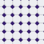 Merola Tile Metro - 12" x 12" Octagon Dot-Mounted Floor and Wall Mosaic Tile - Textured Porcelain Visual - Sold by Carton (9.4 SF/Carton) Matte White / Glossy Cobalt