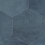 Merola Tile Argillos Hex - 21" x 24" Geometric Floor and Wall Tile - Matte Visual - Sold by Pallet Deep Blue