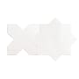 Merola Tile Argile Star - 7" x 14" Specialty Floor and Wall Tile - Glossy, Textured Visual - Sold by Carton (0.72 SF/Carton) Bianco with Bianco Cross