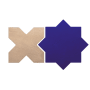 Merola Tile Argile Star - 7" x 14" Specialty Floor and Wall Tile - Glossy, Textured Visual - Sold by Carton (0.72 SF/Carton) Blu with Cotto Cross