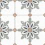 Merola Tile Riviera Octagon - 8" x 8" Mosaic Floor and Wall Tile - Matte Visual - Sold by Carton (11.25 SF/Carton) Verde with Taco Rojizo