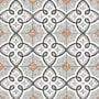 Merola Tile Riviera Octagon - 8" x 8" Mosaic Floor and Wall Tile - Matte Visual - Sold by Carton (11.25 SF/Carton) Garde Gris with Taco Rojizo