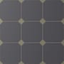 Merola Tile Vaudeville Octagon - 8" x 8" Geometric Floor and Wall Tile - Matte Visual - Sold by Carton (11.25 SF/Carton) Antracita with Taco Oliva
