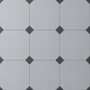 Merola Tile Vaudeville Octagon - 8" x 8" Geometric Floor and Wall Tile - Matte Visual - Sold by Carton (11.25 SF/Carton) Humo with Taco Antracita
