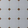 Merola Tile Vaudeville Octagon - 8" x 8" Geometric Floor and Wall Tile - Matte Visual - Sold by Carton (11.25 SF/Carton) Humo with Taco Marron