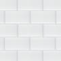 Merola Tile Santorini Biselado - 4" x 8" Rectangle Wall Tile - Glossy Visual - Sold by Carton (11 SF/Carton) Blanco