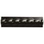 Merola Tile Trenza Grand 8" x 2" Matte Ceramic Thin-Set Tile Pencil Rail - Sold by Piece (0.66 LF/Piece) Nero