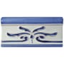 Merola Tile Novecento Cenefa 5" x 3" Matte Ceramic Thin-Set Tile Decorative Accent - Sold by Piece (0.43 LF/Piece) Cobalto