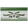 Merola Tile Novecento Cenefa 5" x 3" Matte Ceramic Thin-Set Tile Decorative Accent - Sold by Piece (0.43 LF/Piece) Verdin