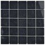 Merola Tile Resort - 2" x 2" Square Floor and Wall Mosaic Tile - Glossy Porcelain Visual - Sold by Carton (10.2 SF/Carton) Storm Black
