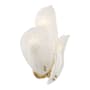 Metropolitan Orchid 3 Light 18" Tall Wall Sconce with Hand Blown Glass Legacy Brass / White