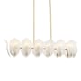 Metropolitan Orchid 14 Light 48" Wide Linear Chandelier Legacy Brass / White