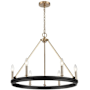 Millennium Lighting Carruth 6 Light 25" Wide Taper Candle Style Chandelier Matte Black / Modern Gold