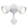 Millennium Lighting Twin Head 10-1/2" Wide Integrated LED Flood Light with Motion Sensor Powder Coated Matte White