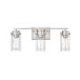 Millennium Lighting Serena 3 Light 22" Wide Vanity Light with Clear Glass Shades Brushed Nickel
