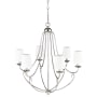 Millennium Lighting Eisley 6 Light 29" Wide Chandelier Polished Nickel