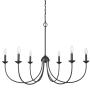 Millennium Lighting Huxley 6 Light 29" Wide Taper Candle Style Chandelier Matte Black
