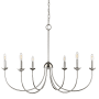 Millennium Lighting Huxley 6 Light 29" Wide Taper Candle Style Chandelier Polished Nickel