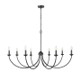 Millennium Lighting Huxley 8 Light 52" Wide Taper Candle Style Chandelier Matte Black