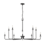 Millennium Lighting Marceline 10 Light 48" Wide Taper Candle Style Chandelier Matte Black