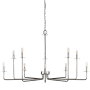 Millennium Lighting Marceline 10 Light 48" Wide Taper Candle Style Chandelier Polished Nickel