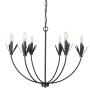 Millennium Lighting Primrose 6 Light 31" Wide Taper Candle Style Chandelier Matte Black