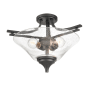 Millennium Lighting Natalie 3 Light 19" Wide Semi-Flush Ceiling Fixture Matte Black