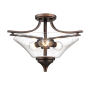 Millennium Lighting Natalie 3 Light 19" Wide Semi-Flush Ceiling Fixture Rubbed Bronze
