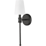 Millennium Lighting 19" Tall Wall Sconce with Linen Shade - ADA Compliant Matte Black