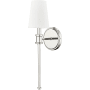 Millennium Lighting 19" Tall Wall Sconce with Linen Shade - ADA Compliant Polished Nickel