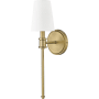 Millennium Lighting 19" Tall Wall Sconce with Linen Shade - ADA Compliant Vintage Brass